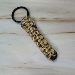 Gold and Black Paracord Keychain